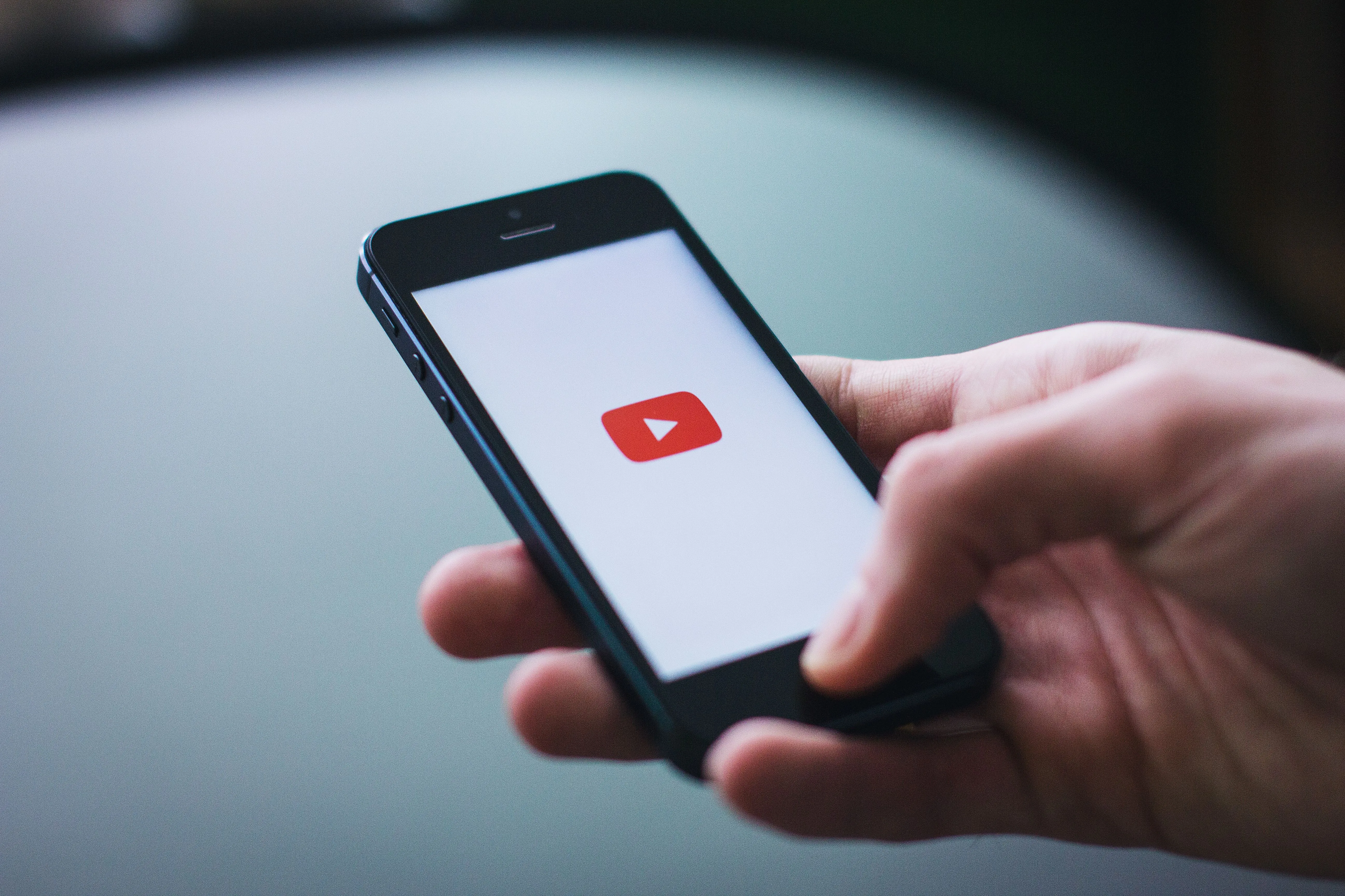 Person watching content on a phone